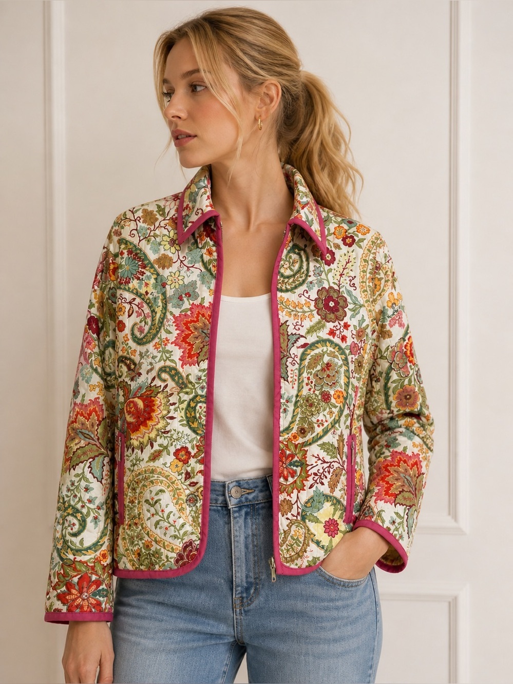 ETRO Milano Floral Quilted Jacket – NWT